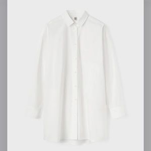 Totême white monogram cotton shirt